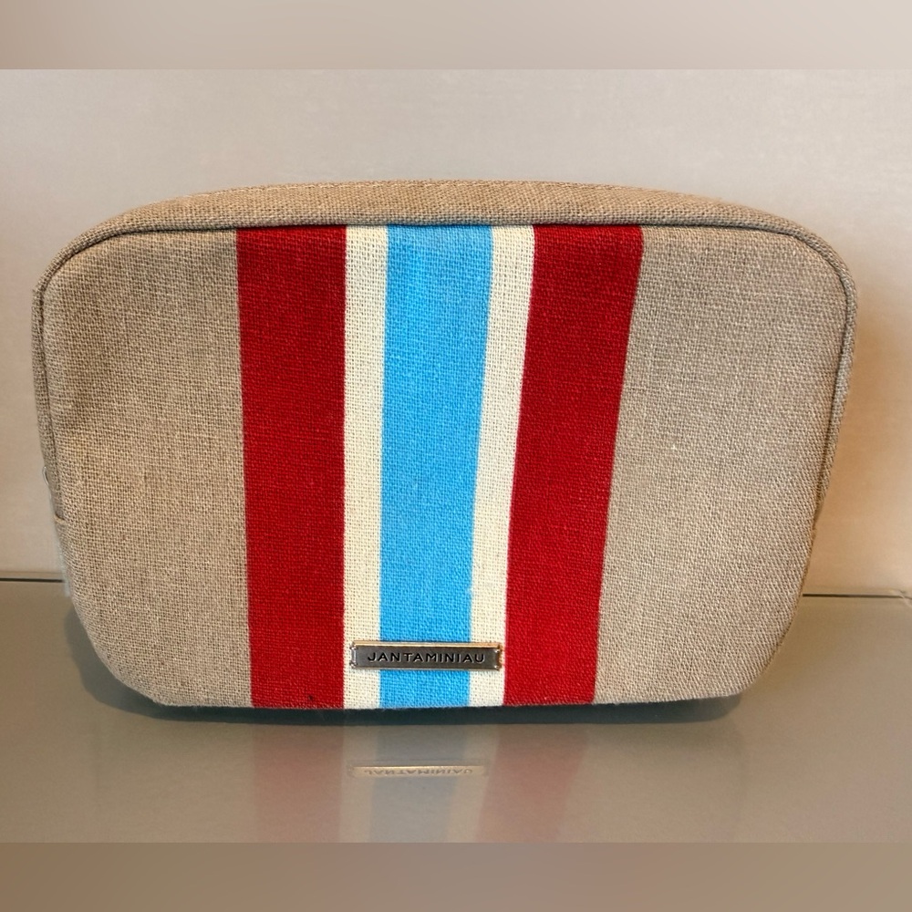 NWOT KLM Jan Taminiau Striped Pouch